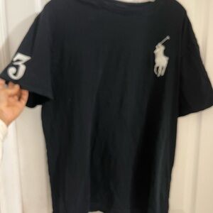 Oversized Y2K 2000s Black Polo by Ralph Lauren Shirt